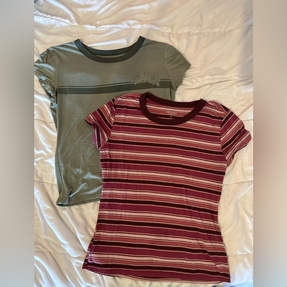 Two Arizona Striped Fitted tees ( M)
